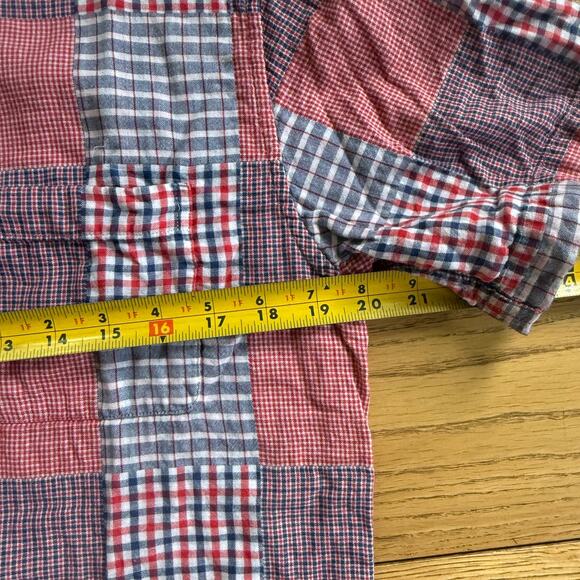 Brooks Brothers Original Polo Shirt SZ S Red White Blue Madres Preppy 4th July - Picture 7 of 10